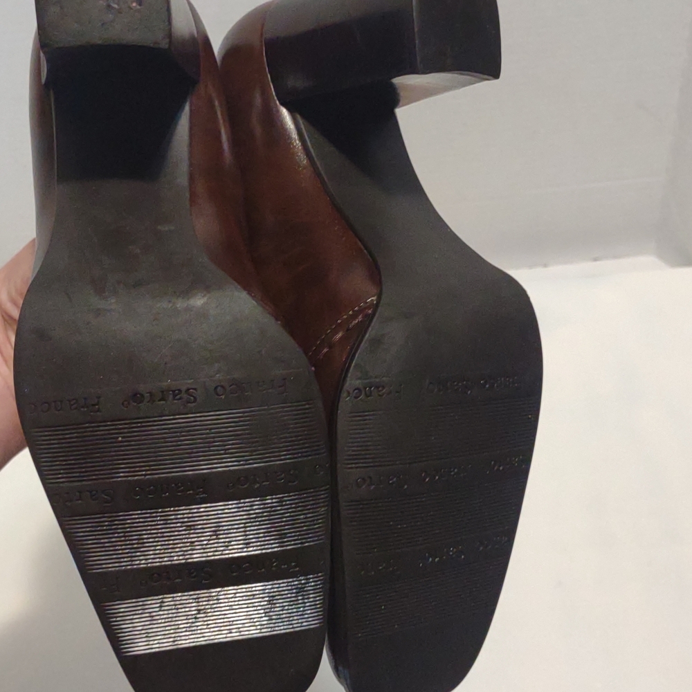 Franco Sarto Dark Brown Leather Heels - Picture 8 of 8